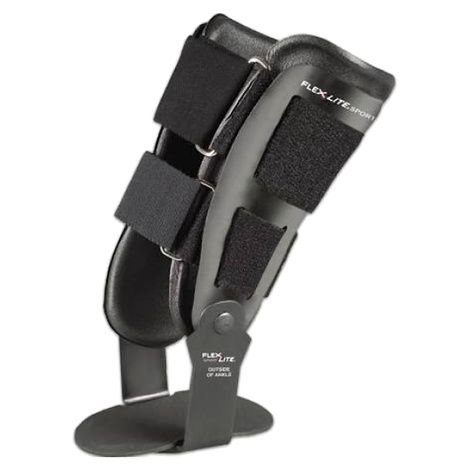 FLEXLITE SPORT ARTICULATING HINGED ANKLE BRACE BLACK Large- Clearance