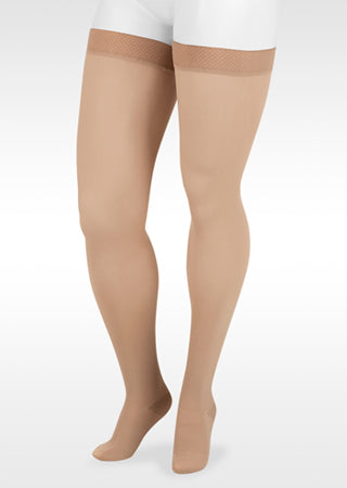 Juzo 3513 AG Dynamic Open Toe Overknee-Strümpfe mit Silikonabschlussband 40-50 mmHg