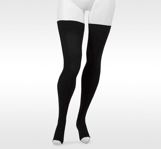 Juzo Move Open Toe Thigh High 30-40 mmHg w/ 3.5cm Silicone Top Band