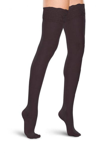 Therafirm Sheer Damen-Oberschenkelstrümpfe mit Spitzen-Silikon-Oberteil, 20–30 mmHg