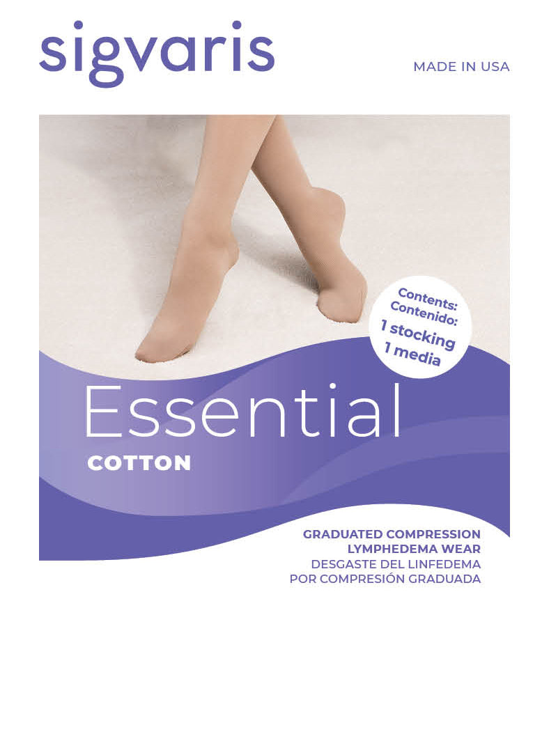 Sigvaris Cotton Unisex Open Toe Knee High 20-30 mmHg