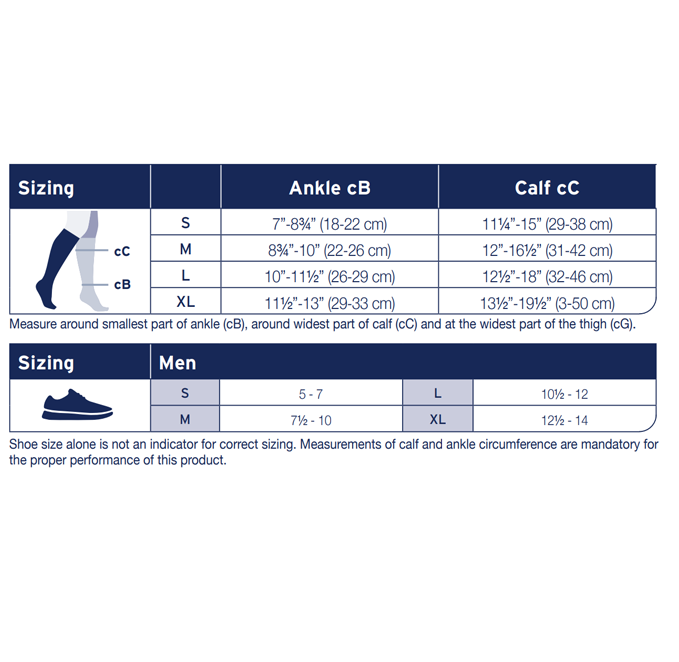 Jobst Men's Dress Closed Toe Knee Highs 8-15 mmHg