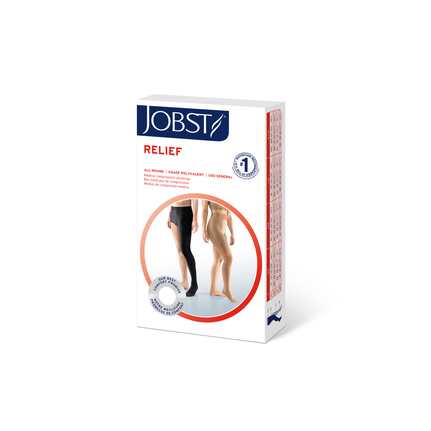 JOBST Relief compression stocking packaging on a white background
