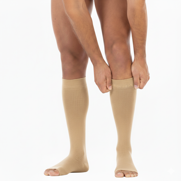JOBST® forMen Open Toe Knee Highs SoftFit Band 15-20 mmHg