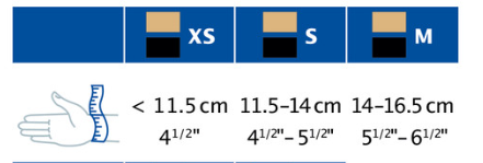 Attelle de poignet Actimove, finition suède, fermeture à lacets, GAUCHE, PETITE - LIQUIDATION