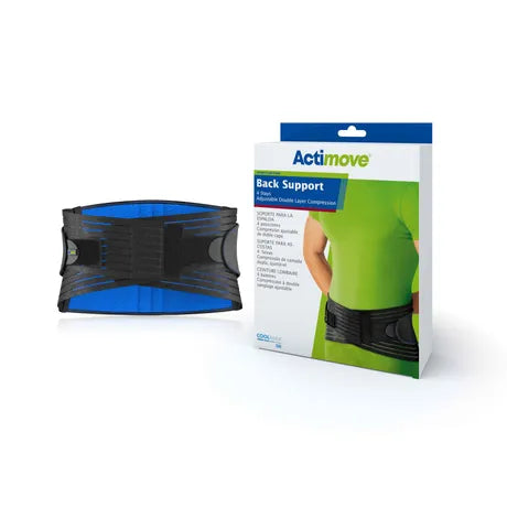 Actimove Sports Edition Back Support 4 Stays Adjustable Double Layer Compression - CLEARANCE