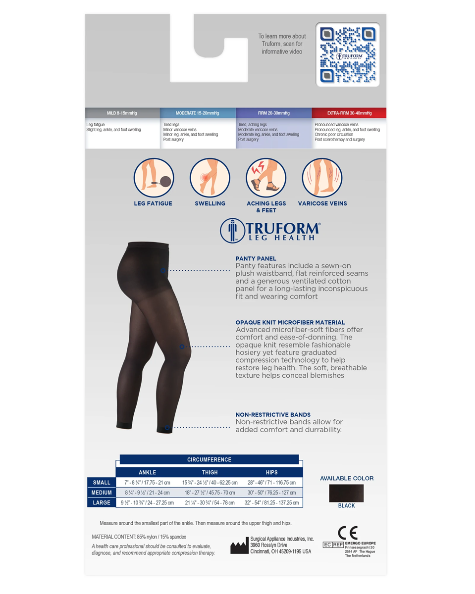 Truform Opaque Tights 20-30 Compression