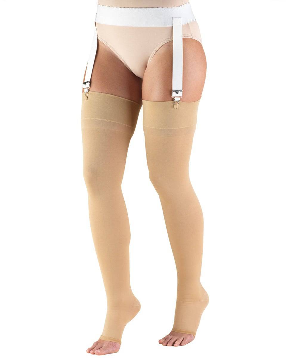 TRUFORM Classic Medical OPEN TOE Thigh High Support Stockings 30-40 mm   CompressionSale.com