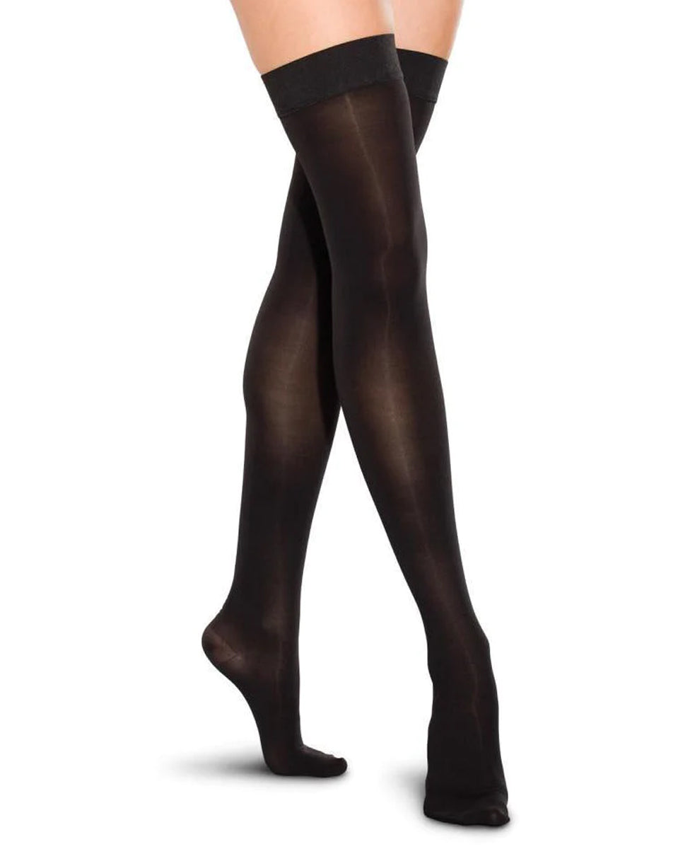 Bas de cuisse Therafirm 15-20 mmHg avec bande à pois en silicone