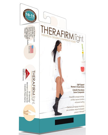 Therafirm Light Ladies Ribbed Trouser Socks 10-15 mmHg