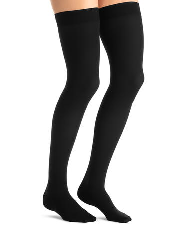 Jobst Opaque Dot Band Closed Toe Thigh High Firm Support Stockings 20-30 mmHg