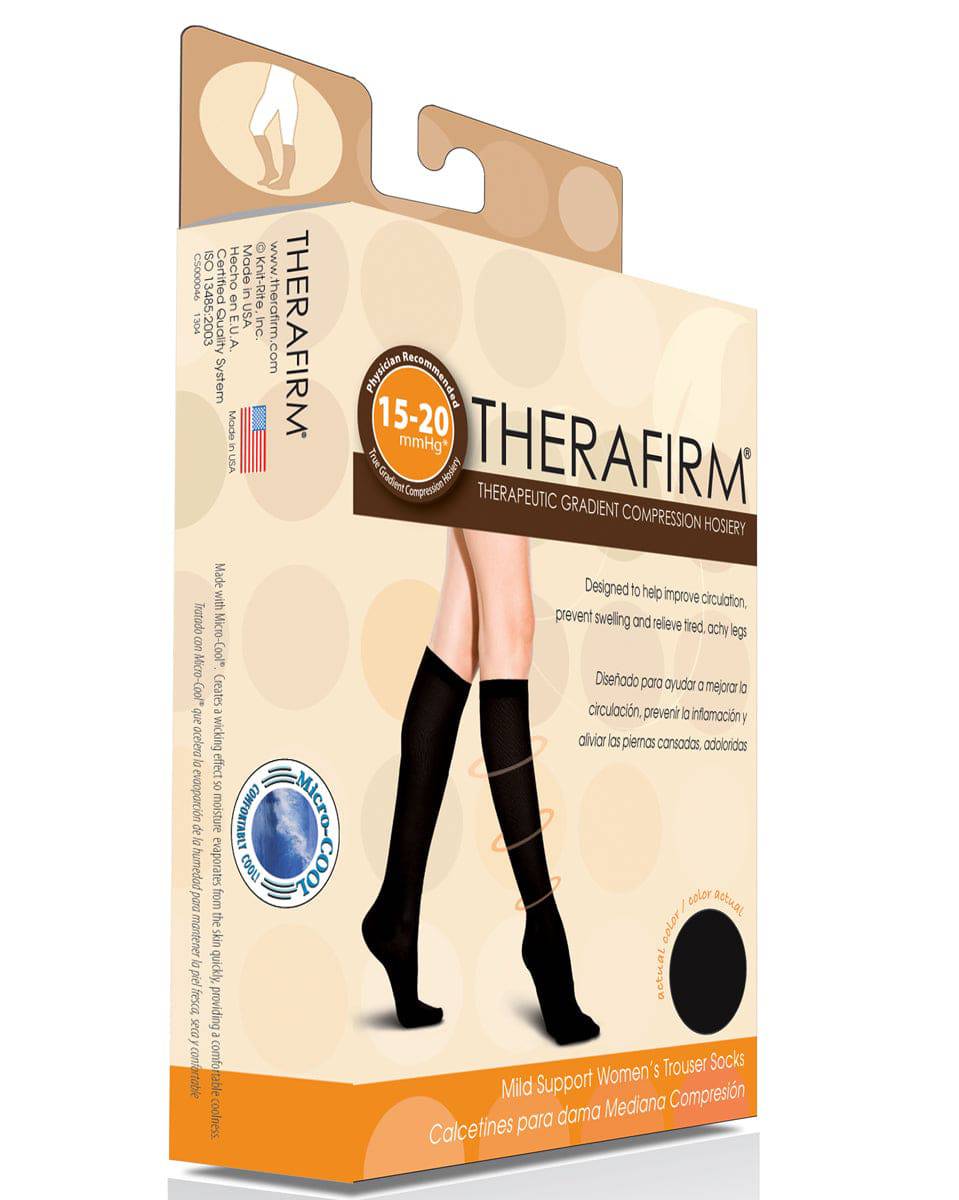 Therafirm gerippte Hosensocken für Damen, 15–20 mmHg