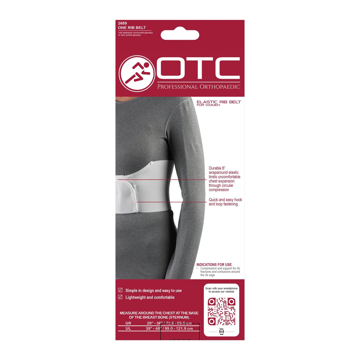 OTC RIB BELT WOMENS 6" - 2659