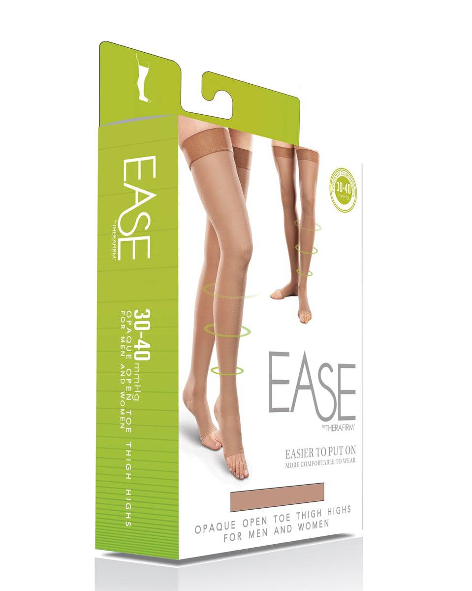 Therafirm Unisex-Strümpfe mit offener Spitze, fest, 30–40 mmHg