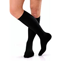 CURAD Knee-High Compression Hosiery with 30-40mmHg, Black - MDS1705