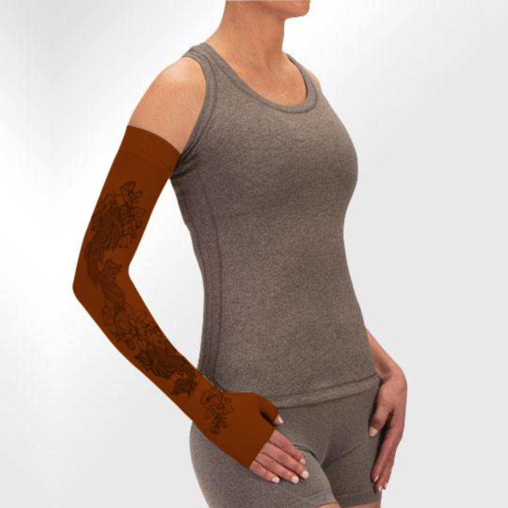 Juzo Soft 2001CG Print Series Armsleeves 20-30mmHg w/ Silicone Top Band - New Patterns - 1 | Clearance (Final Sale)