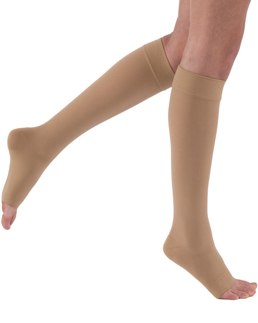 Juzo Naturally Sheer Compression Knee Highs Open Toe  20-30 mmHg