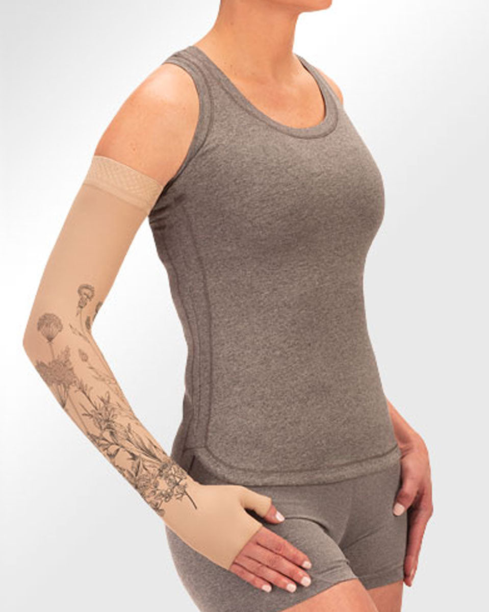 Juzo Soft 2001CG Print Series Armstulpen 20-30 mmHg mit Silikon-Oberband – Neue Muster – 1