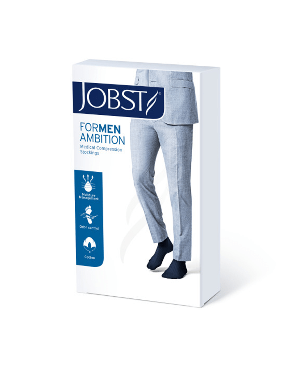 JOBST forMen Ambition SoftFit 20–30 mmHg Ribbed Knee High Compression Socks | Clearance (Final Sale)