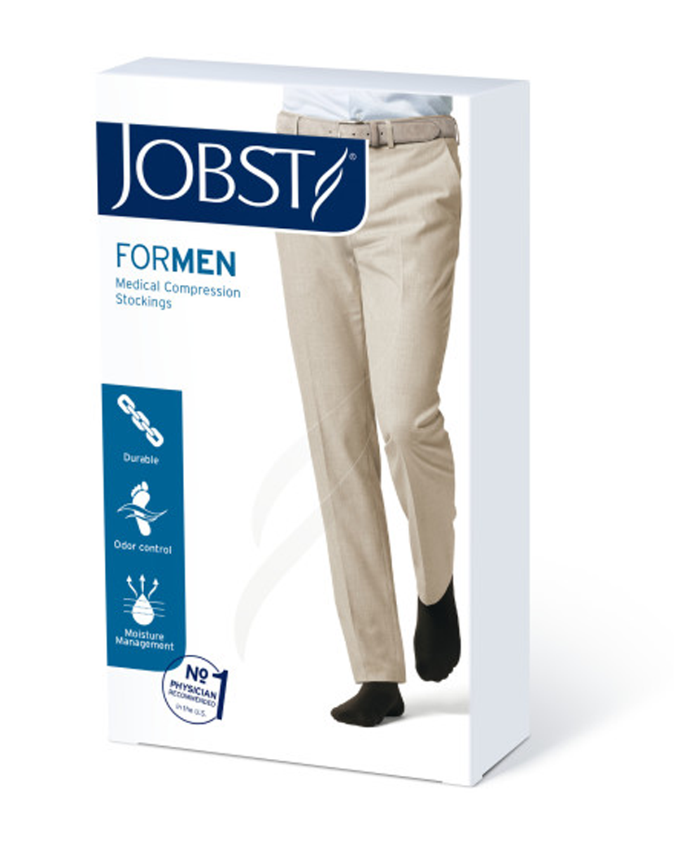 Jobst Herren-Strümpfe mit geschlossener Zehenpartie und hoher Stützkraft, 30–40 mmHg