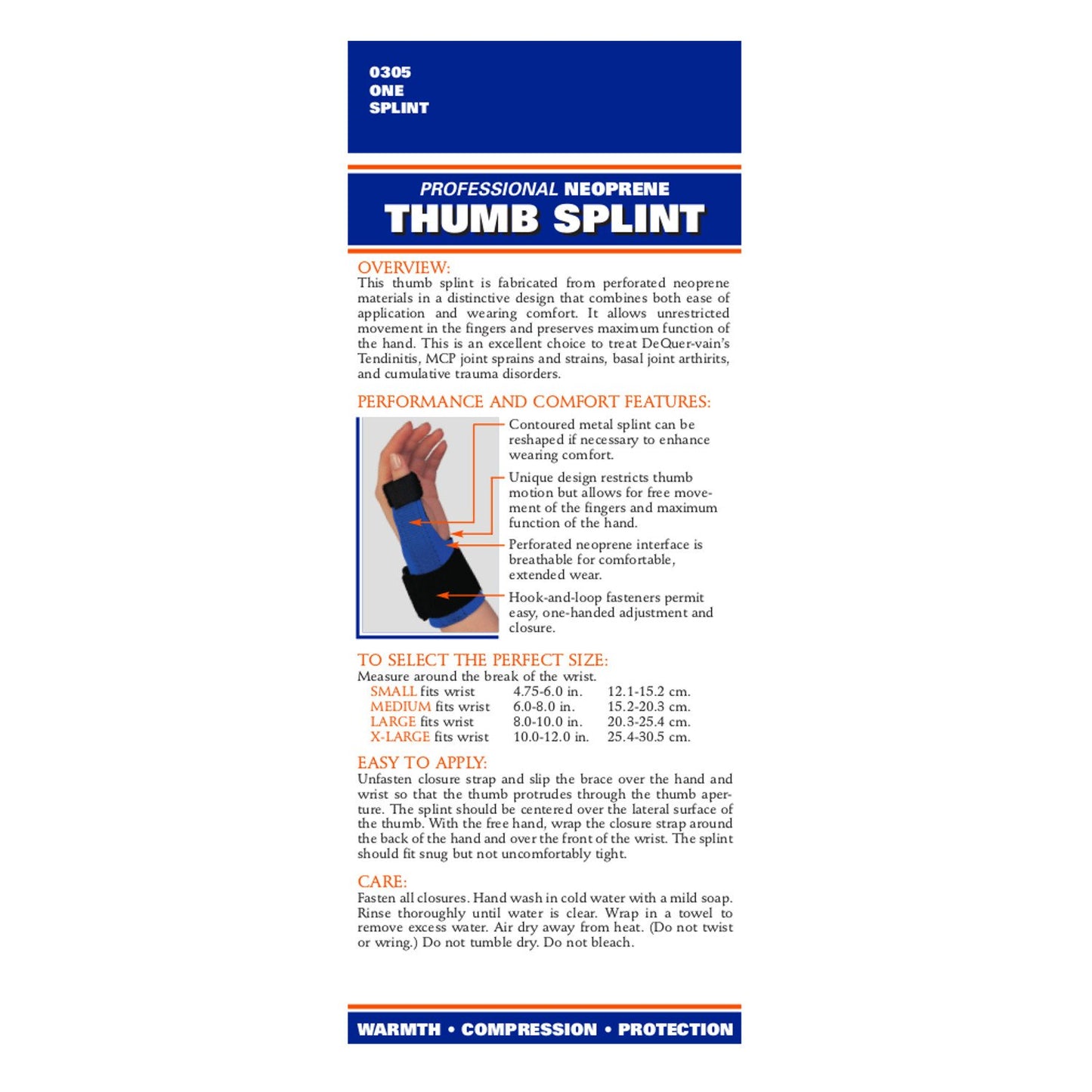 OTC THUMB SPLINT NEOP - 0305