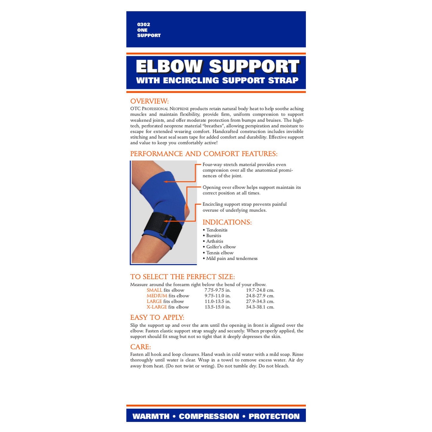 OTC ELBOW SUPP NEOP W/ STRAP - 0302