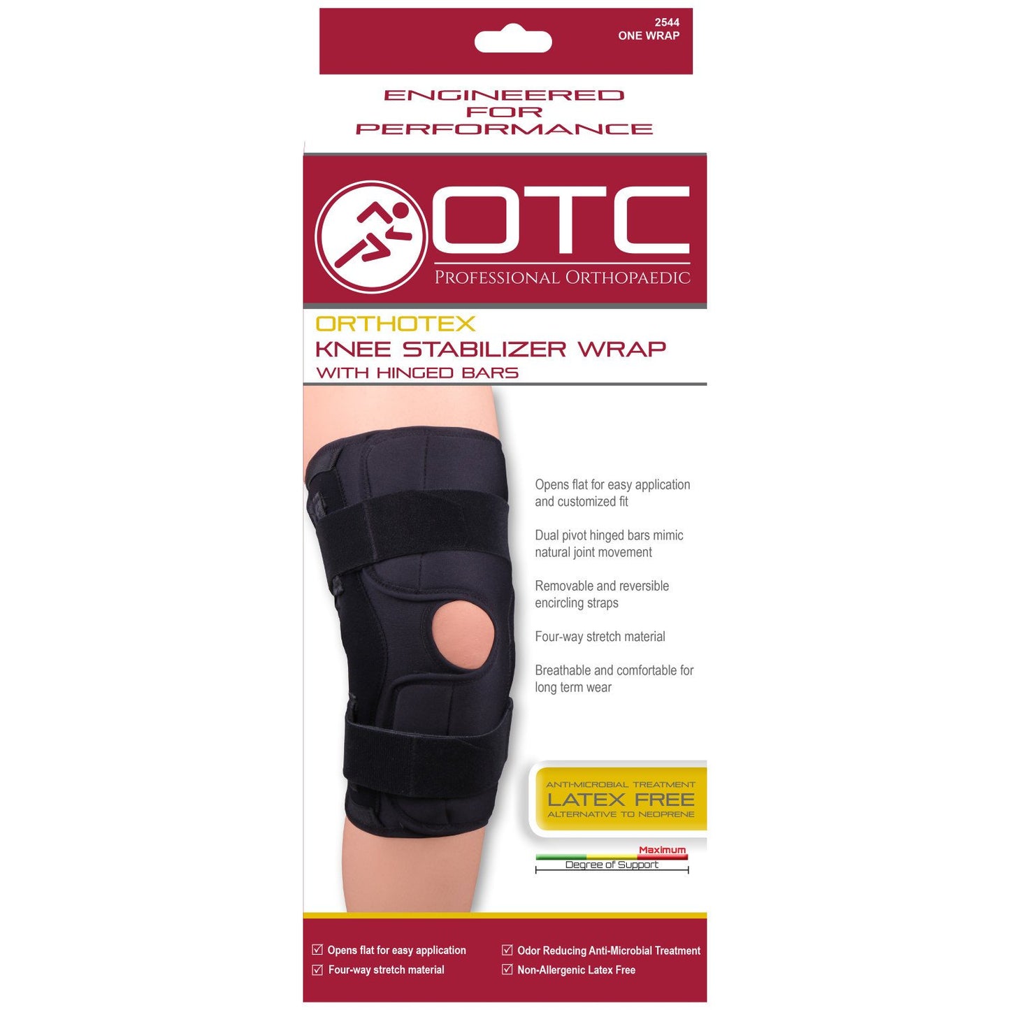 OTC-KNIEBANDAGE MIT ORTHOPÄISCHEM SCHARNIER - 2544