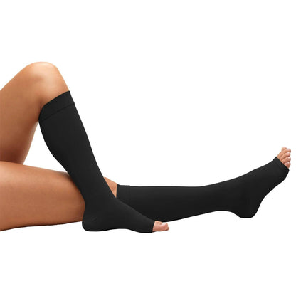 TRUFORM Anti-Embolism OPEN TOE Knee High Support Stockings 18 mmHg
