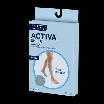 JOBST ACTIVA Sheer 8-15 mmHg Compression Socks Knee High