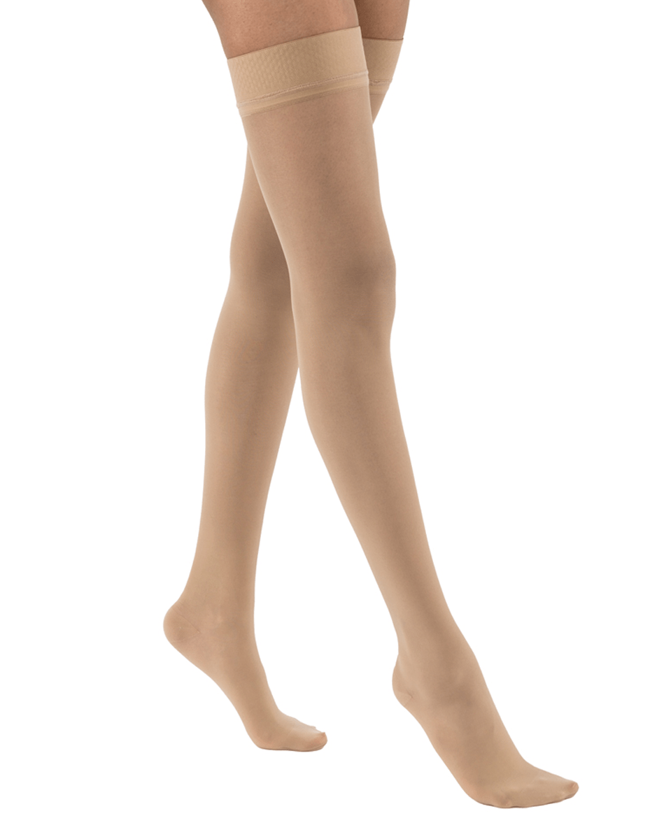 Jobst Ultrasheer Thigh Highs w/ Silicone Dotted Top Band Closed Toe 15-20 mmHg | Clearance (Final Sale)