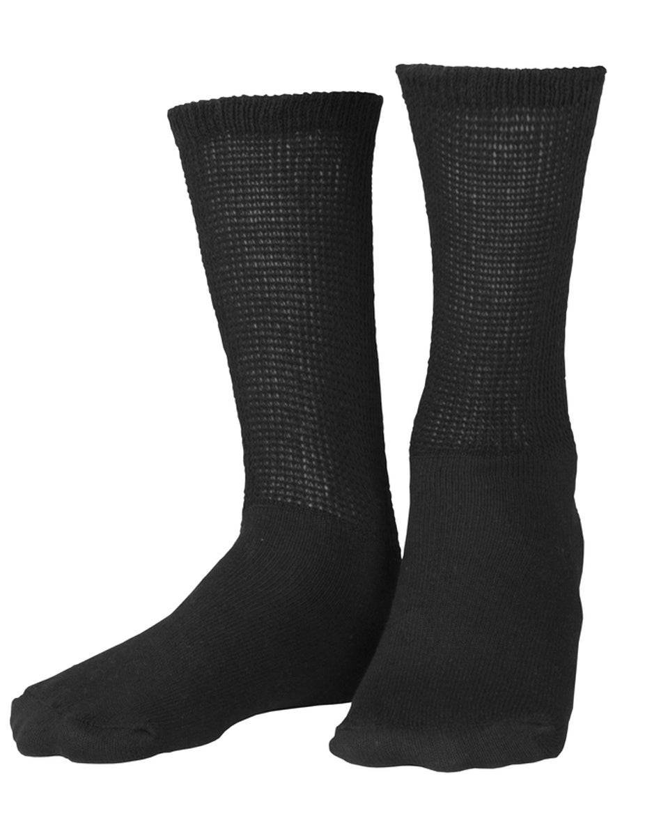 Pair of black socks on a white background