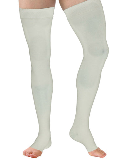 Juzo 3513 AG Dynamic OPEN TOE Thigh Highs w/ Silicone Top Band 40-50 mmHg | Clearance (Final Sale)