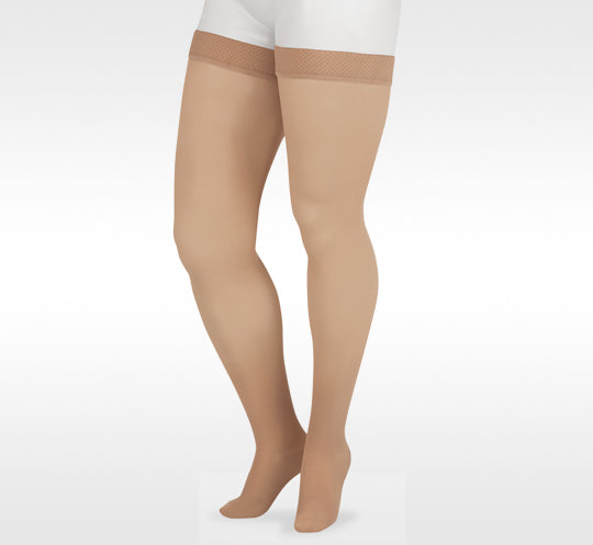 Juzo Soft Closed Toe Thigh High 30-40 mmHg w/ 3.5cm Silicone Top Band
