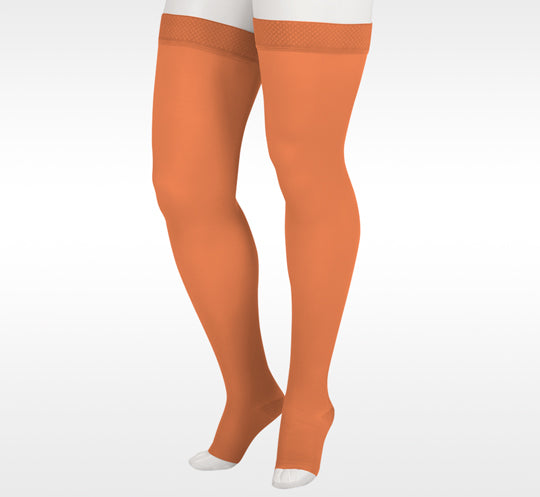 Juzo Soft Open Toe Thigh High 15-20 mmHg w/ 3.5cm Silicone Top Band