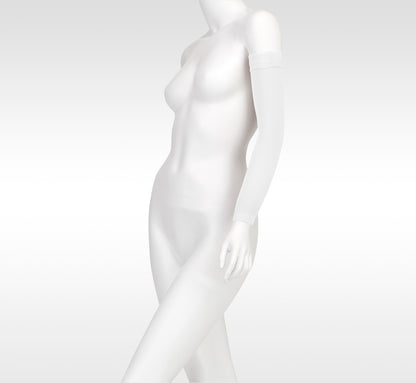 White mannequin on a light gray background in Juzo from compressionsaale