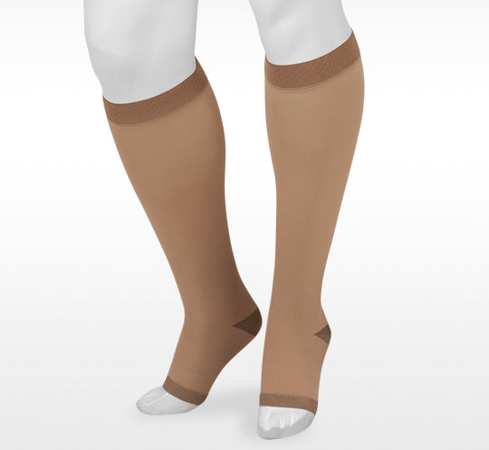Juzo Soft Silver Open Toe Knee High 20-30 mmHg