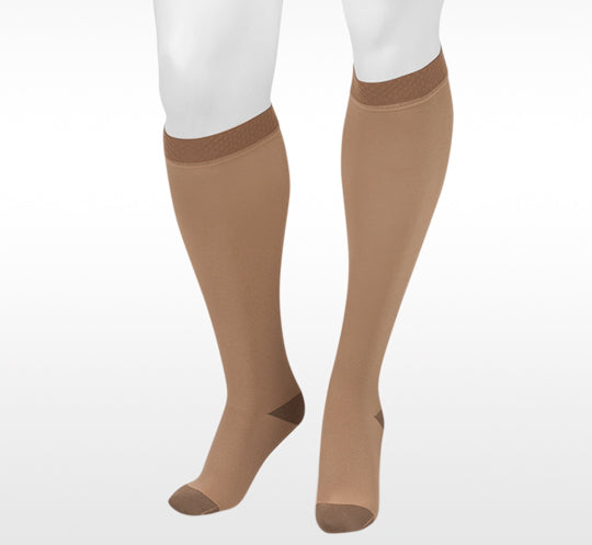Juzo Soft Silver Closed Toe Knee High 20-30 mmHg w/ 3.5cm Silicone Top Band