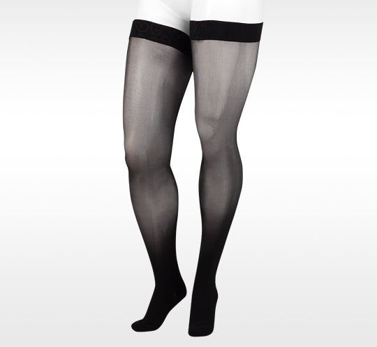 Juzo Sheer Closed Toe Thigh High 15-20 mmHg w/ 3.5cm Silicone Top Band