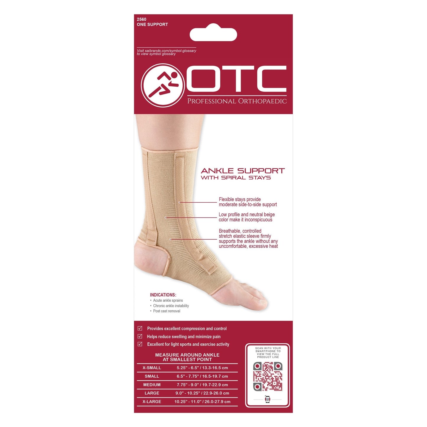 OTC Ankle Support Elastic Stays