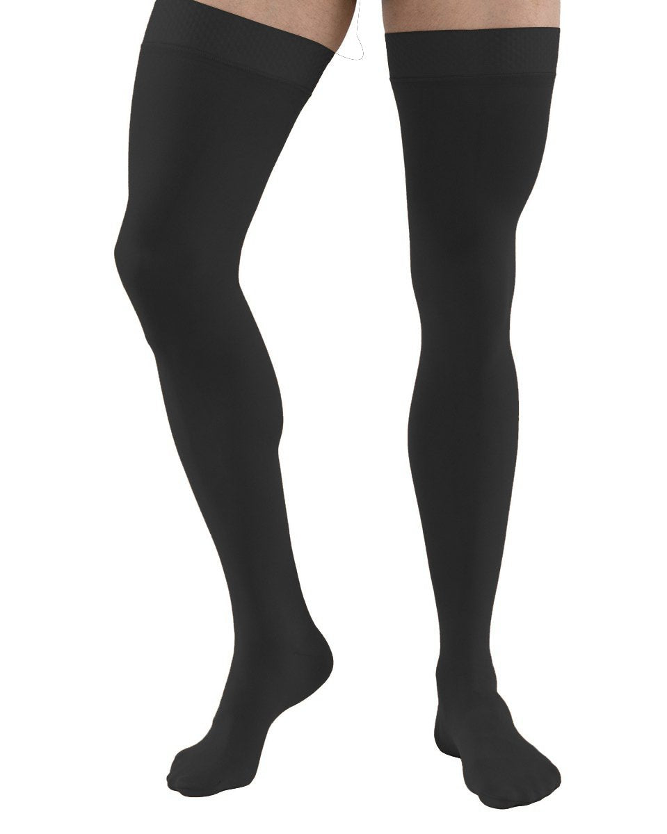 Juzo Basic 4411AG Thigh Highs Open toe w/ Silicone Border 20-30 mmHg | Clearance (Final Sale)