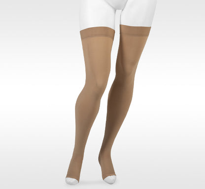 Juzo Move Open Toe Thigh High 30-40 mmHg Compression Hosiery w/ Silicone Top Band – Compressionsale