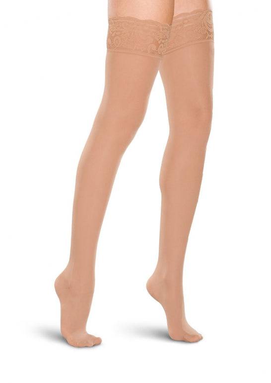 Therafirm Sheer Damen-Oberschenkelstrümpfe mit Spitzen-Silikon-Oberteil, 20–30 mmHg 