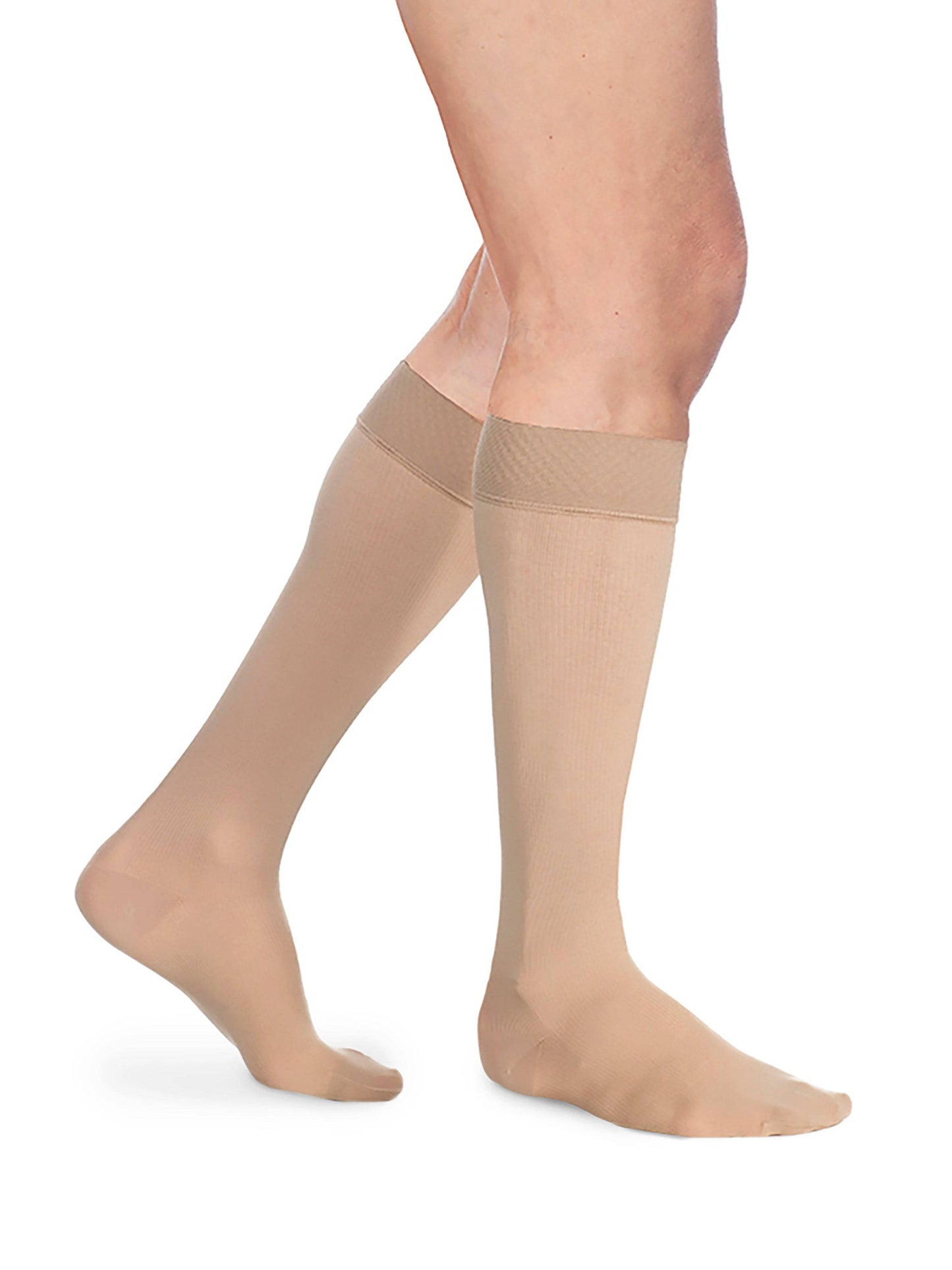 Sigvaris Opaque (ehemals 860 Select Comfort) Kniestrümpfe für Herren mit Silikon 30–40 mmHg, geschlossene Zehenpartie