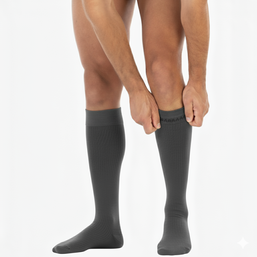 JOBST® forMen Knee High  Closed Toe SoftFit Band 30-40mmHg