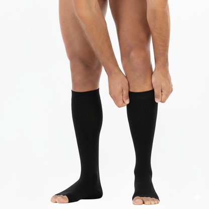 Jobst Herren-Kniestrümpfe mit offener Zehenpartie, 30–40 mmHg