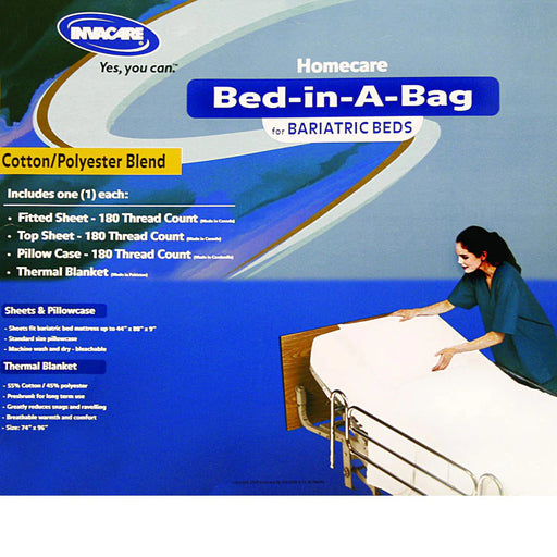 Invacare® Cotton - Polyester Home Care Bariatric Bed-in-A-Bag - CLEARANCE