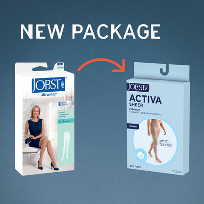 JOBST ACTIVA Sheer 20-30 mmHg Compression Socks Thigh High