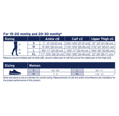 Activa Sheer Therapy Closed Toe Knee High Trouser Socks 15-20 mmHg