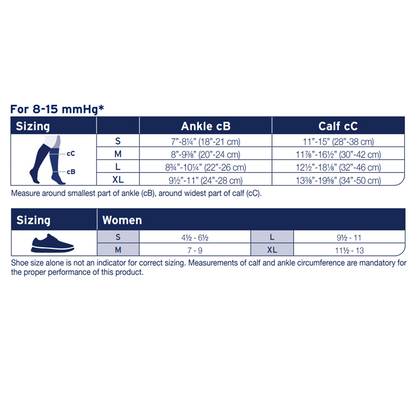Jobst soSoft Women's Knee High Closed Toe Brocade & Ribbed Pattern Support Socks 15-20 mmHg | Clearance (Final Sale)