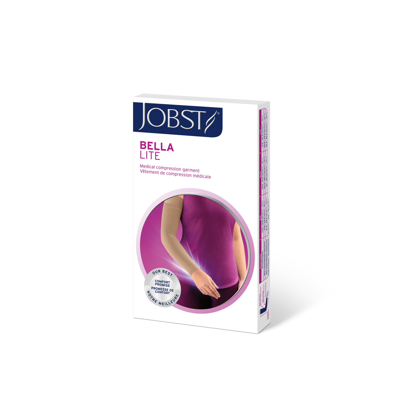 Jobst Bella Lite Arm Sleeve 20-30 mmHg w/ Silicone Dot Top Band